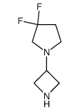1-(3-azetidinyl)-3,3-difluoro-Pyrrolidine结构式