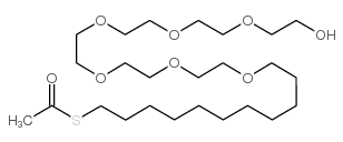 六(乙二醇)单-11-(乙酰巯基)十一烷基醚结构式