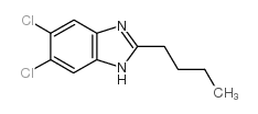 2-丁基-5,6-二氯-1H-1,3-苯并咪唑结构式