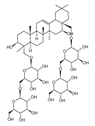 23,28-di-O-β-gentiobiosyl-23-hydroxylongispinogenin Structure