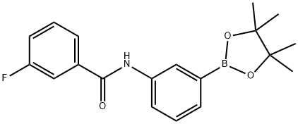 3-(3-氟苯甲酰氨基)苯硼酸频哪醇酯结构式