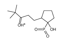 [2-(4,4-dimethyl-3-oxopentyl)-1-hydroxycyclopentyl]-hydroxy-oxophosphanium Structure