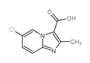 6-氯-2-甲基-咪唑并[1,2-A]吡啶-3-羧酸结构式