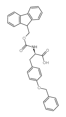 (R)-2-((((9H-芴-9-基)甲氧基)羰基)氨基)-3-(4-(苄氧基)苯基)丙酸结构式