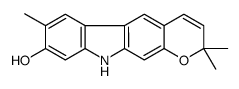 2,2,7-trimethyl-10H-pyrano[2,3-b]carbazol-8-ol结构式