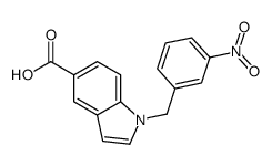 1-[(3-nitrophenyl)methyl]indole-5-carboxylic acid结构式