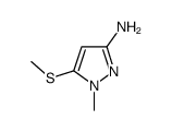 1-甲基-5-(甲硫基)-1H-吡唑-3-胺结构式