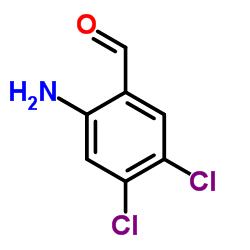 2-氨基-4,5-二氯苯甲醛结构式