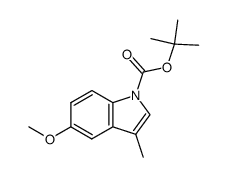 tert-butyl 5-methoxy-3-methyl-1H-indole-1-carboxylate结构式