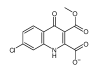 3-METHYL HYDROGEN 7-CHLORO-1,4-DIHYDRO-4-OXOQUINOLINE-2,3-DICARBOXYLATE Structure