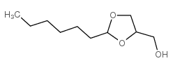 2-己基-1,3-二氧戊环-4-甲醇结构式