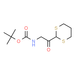 叔-丁基(2-(1,3-二硫烷-2-基)-2-氧亚基乙基)氨基甲酯结构式