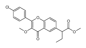 4H-1-Benzopyran-6-acetic acid, 2-(4-chlorophenyl)-alpha-ethyl-3-methox y-4-oxo-, methyl ester structure