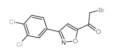 2-溴-1-[3-(3,4-二氯苯基)异噁唑-5-基]-1-乙酮结构式