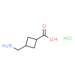 3-(氨基甲基)环丁烷-1-羧酸盐酸盐结构式