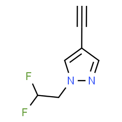 1-(2,2-二氟乙基)-4-乙炔基-1H-吡唑结构式