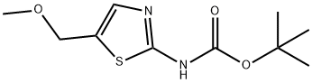 N-[5-(甲氧基甲基)-1,3-噻唑-2-基]氨基甲酸叔丁酯结构式