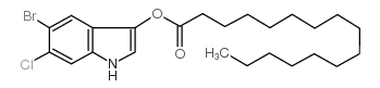 5-溴-6-氯-3-吲哚棕榈酸盐结构式