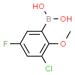 3-Chloro-5-fluoro-2-methoxyphenylboronic acid Structure