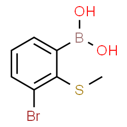 3-Bromo-2-(methylthio)phenylboronic aicd Structure
