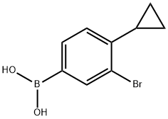 (3-bromo-4-cyclopropylphenyl)boronic acid Structure