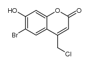 6-bromo-4-(chloromethyl)-7-hydroxy-2H-chromen-2-one Structure