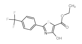 4-羟基-2-[4-(三氟甲基)苯基]噻唑-5-羧酸乙酯结构式