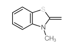 2,3-二氢-3-甲基-2-亚甲基苯并噻唑结构式