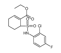 1-Cyclohexene-1-carboxylic acid, 6-[[(2-chloro-4-fluorophenyl)amino]sulfonyl]-, ethyl ester, (6S)- Structure