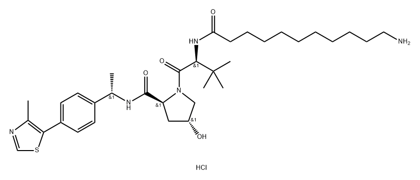 (S,R,S)-AHPC-Me-C10-NH2 hydrochloride结构式