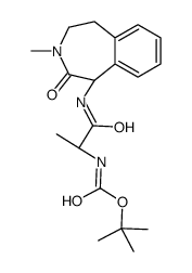 (S)-1-((S)-3-甲基-2-氧代-2,3,4,5-四氢-1H-苯并[d]氮杂革-1-基氨基)-1-氧代丙烷-2-氨基甲酸叔丁酯结构式