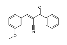 β-Cyano-β-(3-methoxy-benzyliden)-acetophenon结构式