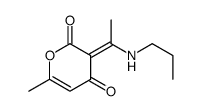 6-methyl-3-[1-(propylamino)ethylidene]pyran-2,4-dione Structure