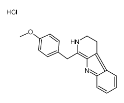 1-[(4-methoxyphenyl)methyl]-3,4-dihydro-2H-pyrido[3,4-b]indole,hydrochloride结构式