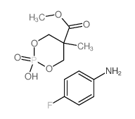 4-fluoroaniline; methyl 2-hydroxy-5-methyl-2-oxo-1,3-dioxa-2$l^C12H17FNO6P-phosphacyclohexane-5-carboxylate Structure