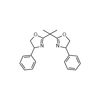 2,2'-(丙烷-2,2-二基)双(4-苯基-4,5-二氢恶唑)结构式