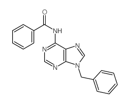 Benzamide,N-[9-(phenylmethyl)-9H-purin-6-yl]-结构式