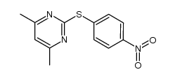 2-(4-nitro-phenyl-mercapto)-4,6-dimethyl-pyrimidine结构式