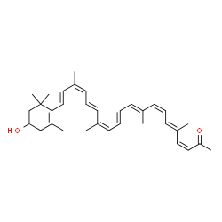 20-[(R)-4-Hydroxy-2,6,6-trimethyl-1-cyclohexen-1-yl]-5,9,14,18-tetramethyl-3,5,7,9,11,13,15,17,19-icosanonen-2-one Structure
