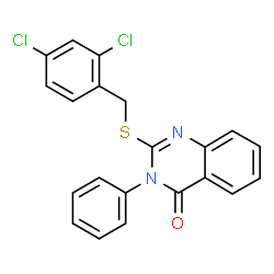 2-[(2,4-DICHLOROBENZYL)SULFANYL]-3-PHENYL-4(3H)-QUINAZOLINONE结构式