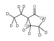 2-氘代乙基-2-羟基-3,3,4,4,4-氘代丁酸结构式