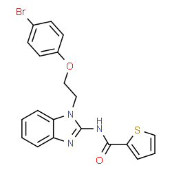 N-{1-[2-(4-BROMOPHENOXY)ETHYL]-1H-BENZIMIDAZOL-2-YL}THIOPHENE-2-CARBOXAMIDE结构式