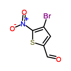 4-溴-5-硝基-2-噻吩甲醛结构式