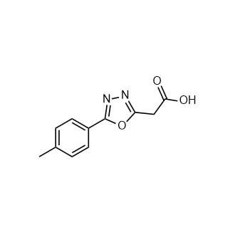 2-(5-(p-Tolyl)-1,3,4-oxadiazol-2-yl)aceticacid Structure