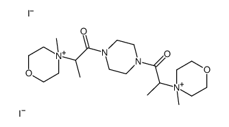 2-(4-methylmorpholin-4-ium-4-yl)-1-[4-[2-(4-methylmorpholin-4-ium-4-yl)propanoyl]piperazin-1-yl]propan-1-one,diiodide Structure