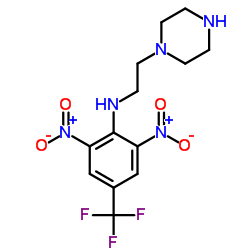 2,6-Dinitro-N-[2-(1-piperazinyl)ethyl]-4-(trifluoromethyl)aniline Structure