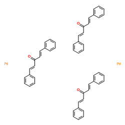 Tris(dibenzylideneacetone)dipalladium(0) structure