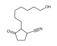 2-(7-hydroxyheptyl)-3-oxocyclopentane-1-carbonitrile结构式