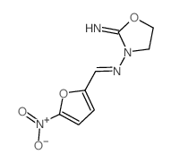 3-Oxazolidinamine,2-imino-N-[(5-nitro-2-furanyl)methylene]-结构式