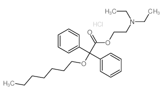 Acetic acid,(heptyloxy)diphenyl-, 2-(diethylamino)ethyl ester hydrochloride (8CI) Structure